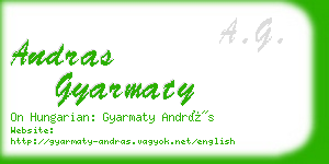 andras gyarmaty business card